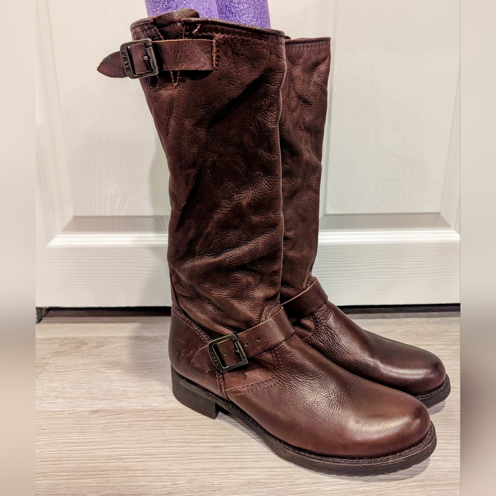 Frye Veronica Slouch Brown Boot Size 9 1/2B